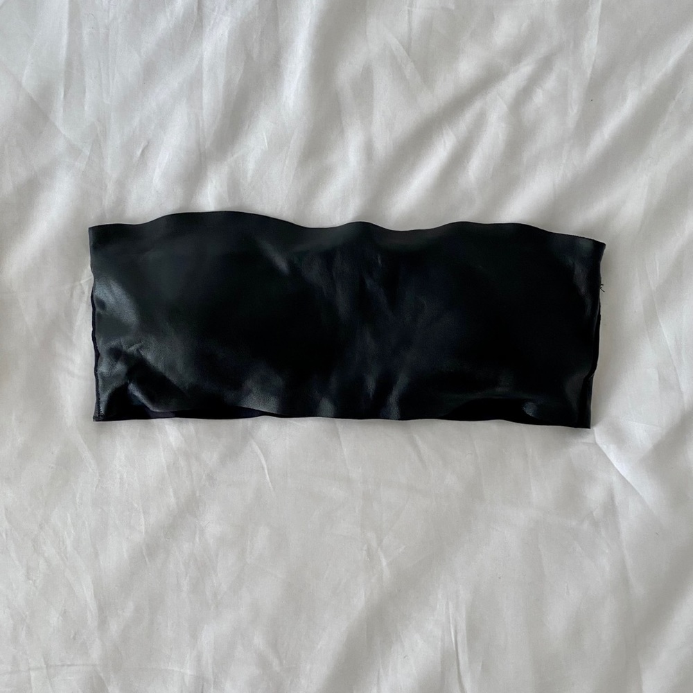LF Faux leather tube top